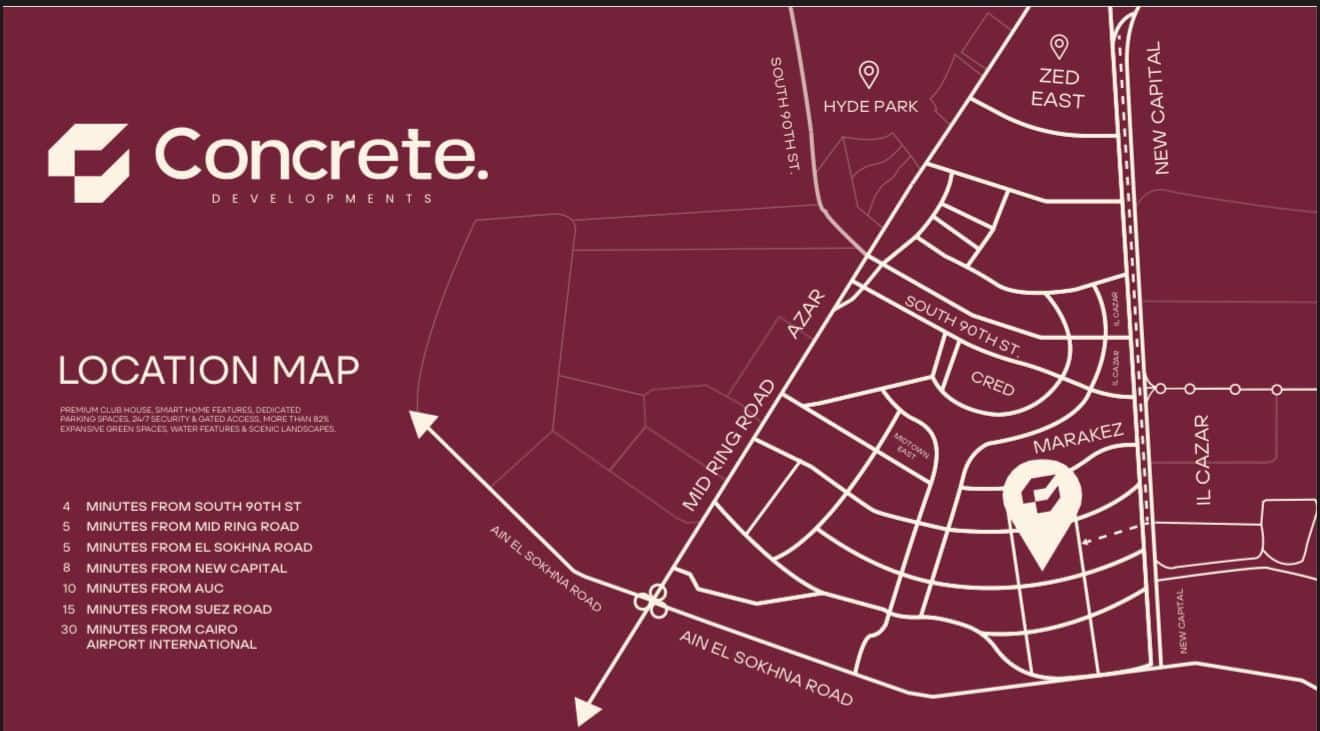 خريطة التجمع السادس مشروع جوار ريزيدنس Jiwar Residence