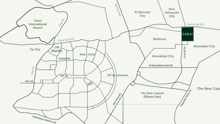 خريطة سراي إيلم تري بارك sarai location