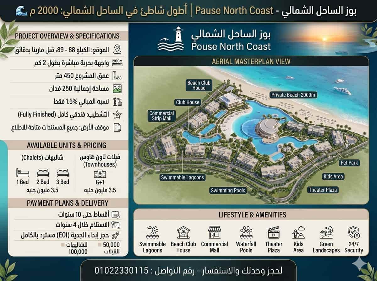 مشروع بوز الساحل الشمالي Pause North Coast
