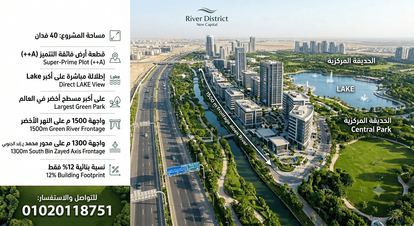 تفاصيل كمبوند ريفير ديستريكت شركة النيل