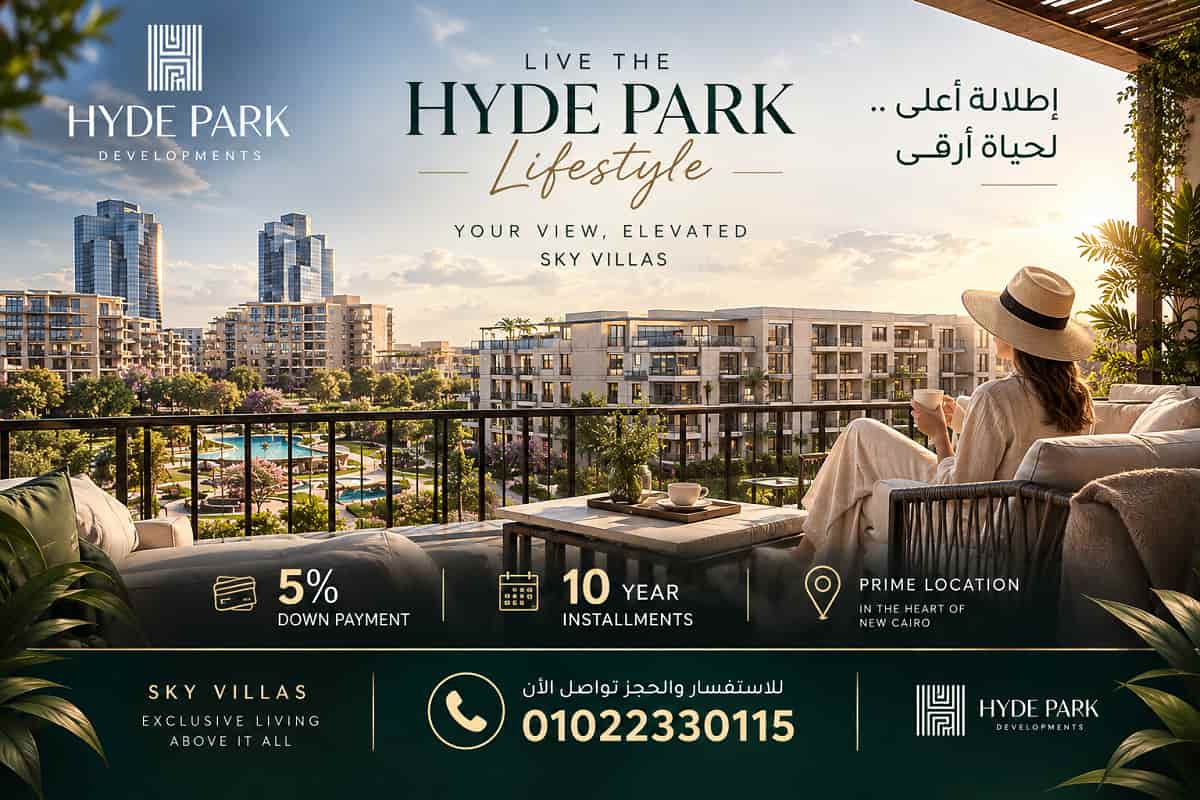 وان هايد بارك شارع التسعين القاهرة الجديدة One Hyde Park New Cairo